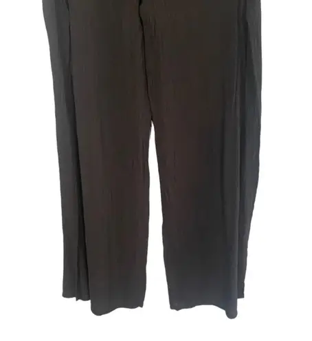 Kona Sol Black Wide Leg Double Slit Beach Coverup Pants Women Sz M