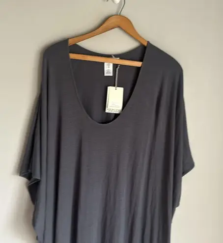 Barefoot Dreams NEW Luxe Milk Jersey Caftan in graphite OS