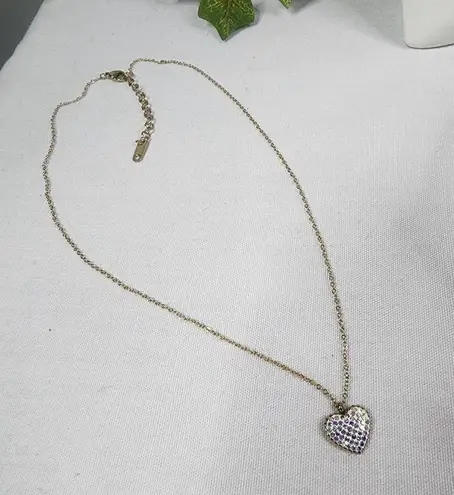Dainty Gold Stainless Steel Chain And AB Heart Charm Pendant