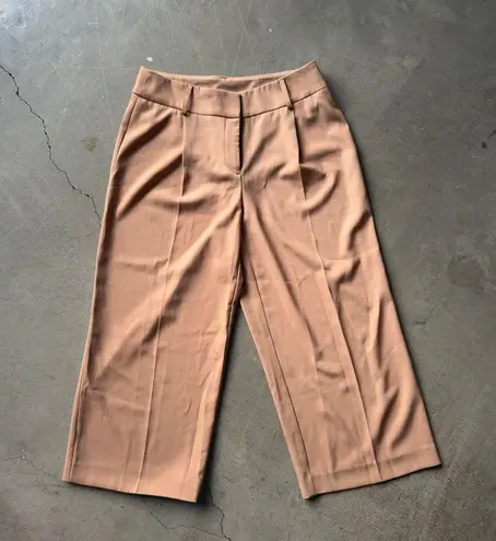 Alfani / Culottes Wide Leg Capri pants (no belt) / tan / 4