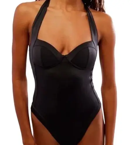 HAH x FREE PEOPLE One Pcs Swimsuit Sz S Black Fairy Resort Y2K Coquette Goth NWT