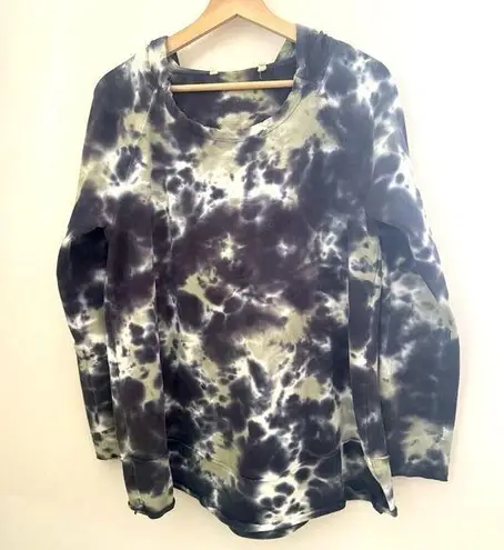 Soft Surroundings Womens Hoodie Sweatshirt Tie Dye Tunic Fall Winter Beachy M