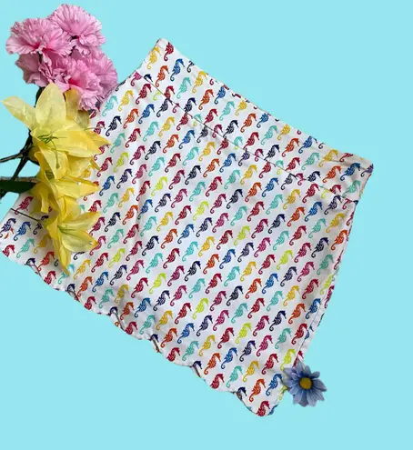 Attyre ladies multicolored sea horse tennis skort Multiple Size 8