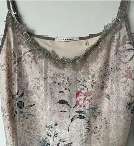 T Tahari Floral Lace Slip Dress