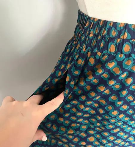 Derek Lam 10 Crosby Teal Navy Polka For Mini Skirt