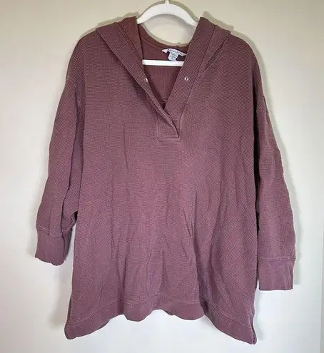 Athleta  Coaster Luxe Waffle Knit Hoodie 3XL Plus‎ Tawny Rose Sweatshirt Women’s