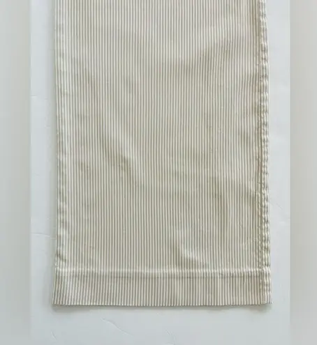 ANN TAYLOR Signature Striped Tan Slacks with Wide Legs Size 6