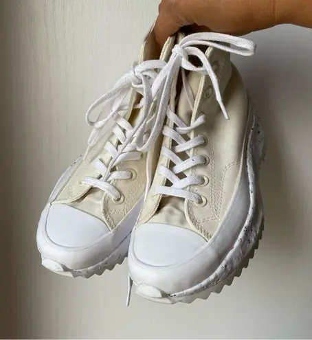 Converse  Run Star Hike Crater Hi White and Cream Sneakers Size 5.5 thumbnail 7