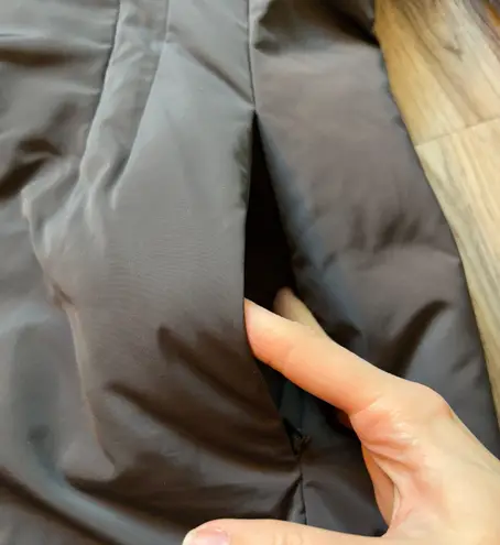 Moncler Long Goose Down Puffer Gray Parka with Removable Hood Size S