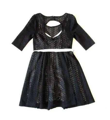 Plenty By Tracy Reese NWT Estella in Black Laser Cut Out Back Skater Dress 4