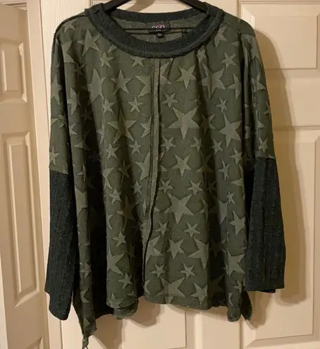NWT {boutique} GiGiO star print oversized top Size L