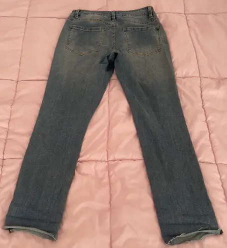 Rachel Roy RACHEL Girlfriend Distressed Cuffed Jeans, size 26”