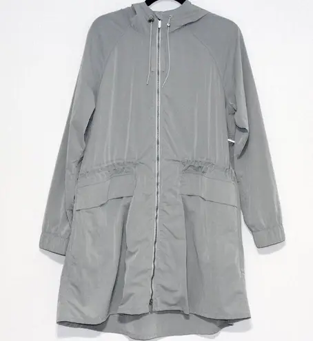 Lululemon  Rare Grey Long Windbreaker Jacket Rain Jacket Size 10