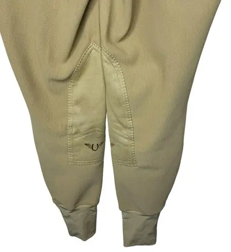 TuffRider Ribbed Knee Patch Breeches Tan Equestrian 32