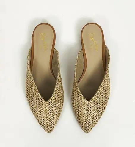 Seychelles Quintessential Natural Raffia Woven Mules | Size 6