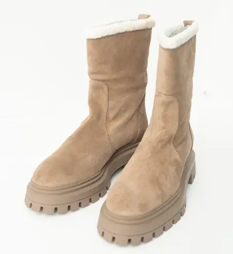 Stuart Weitzman  Bedford Chill Sherling Suede Boot.