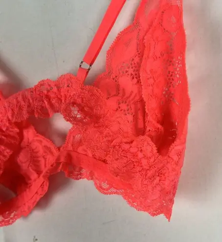 We Are HAH NWT x Free People Chi Bralittle Lace Bra Fried Salmon Size XS NEW