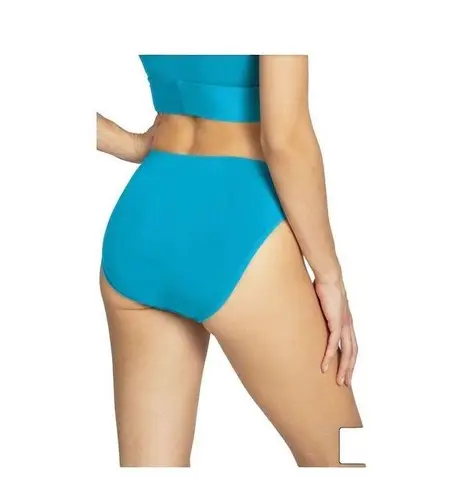 Robin Piccone Women's XS Blue High-Waist Bikini Bottoms Adjustable Ties