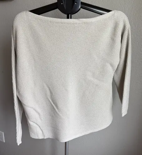 Treasure and Bond Cool Summer Waffle Knit Asmmetrical Sweater Women's Large