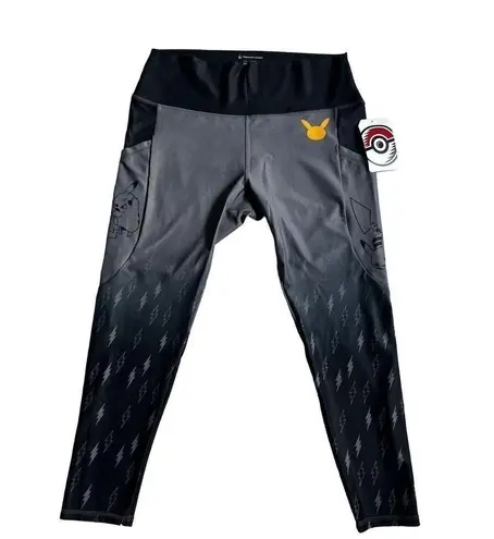 Pokémon Pikachu Gray 7/8 Length Leggings - Adult size 2XL