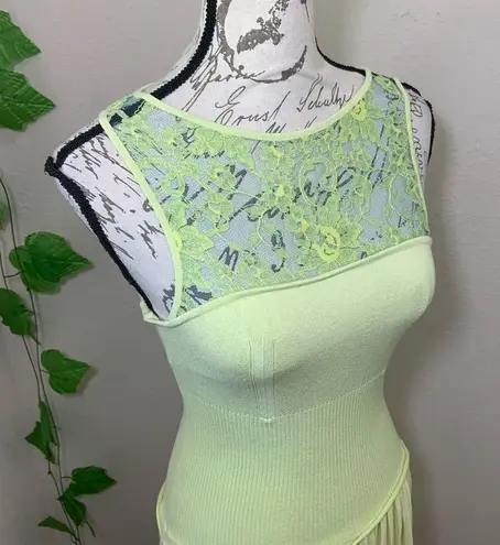 Roberto Cavalli Class Neon Green Lace Dress 🐣