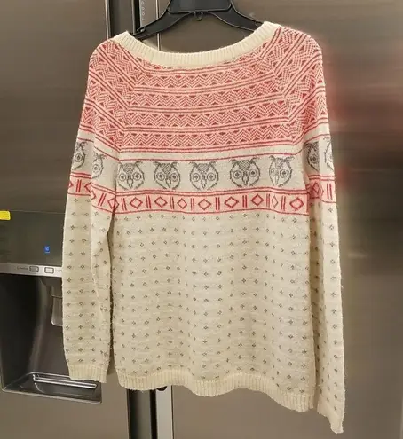 Woolrich ππ Fair Isle Sweater ~ Kitschy Owl Wink Print Medium M