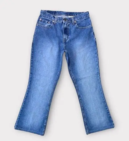 Jordache Vintage Jeans Women’s Size 28 Flare Leg Cropped Denim Classic Dungarees