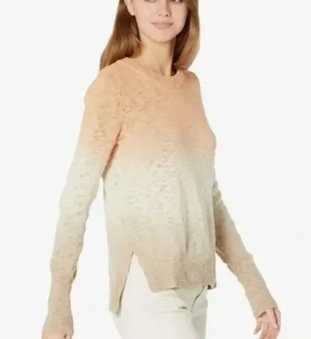 NWT Faherty Muir Sunset Dip Dye Crewneck Knit Sweater Small Organic Cotton Tan