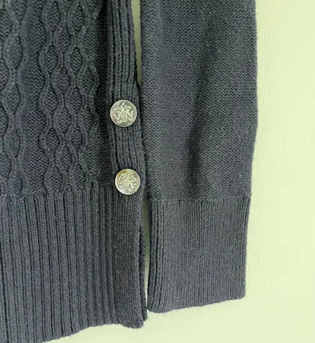White House | Black Market  Wool Blend Cable Knit Sweater Navy Blue Women’s Size XS