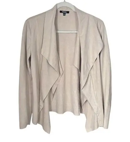 Premise Women's Sz S Beige Long Sleeve Open Front Layered Cardigan Sweater