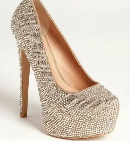 Luxe by JUSTFAB Platform sparkly stilettos size 8. B56