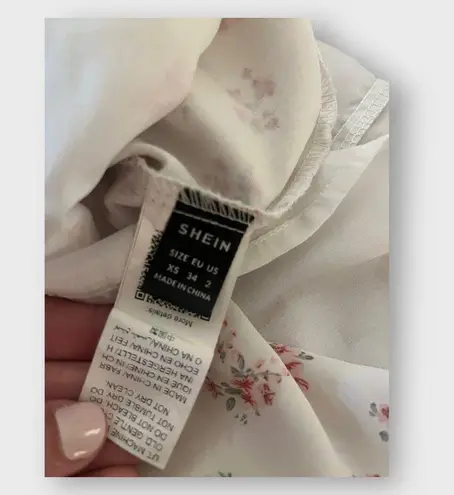 Ditsy Floral Babydoll Dress with Tie Front Size XS