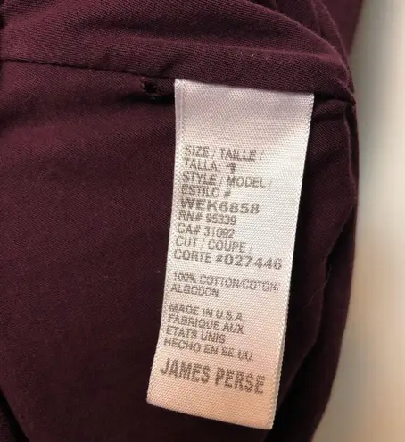 James Perse Surplice Jersey Blouson Dress in Wine