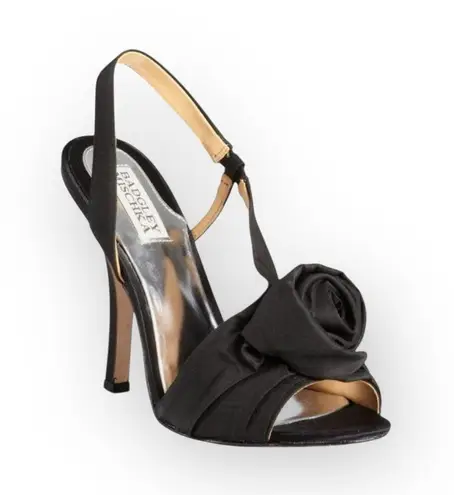 Badgley Mischka β Rosette Stiletto Heeled Sandals β Black β 8M β Cocktail Attire