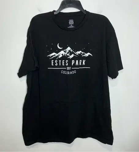 On The Road apparel co. Estes Park black and white t-shirt size XL