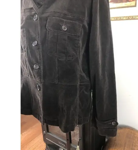 Fashion Bug Fashion Bugs Women 14/16W Jacket Stretch Brown Open Button Front Long Sleeve - Image 3