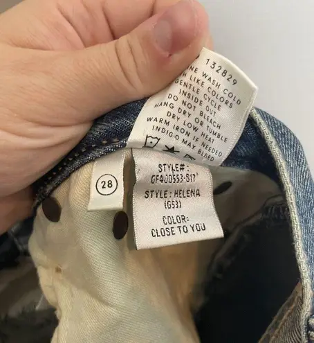 GRLFRND Women's Size 28 Helena Straight Leg Jeans Close to You Wash High Waist