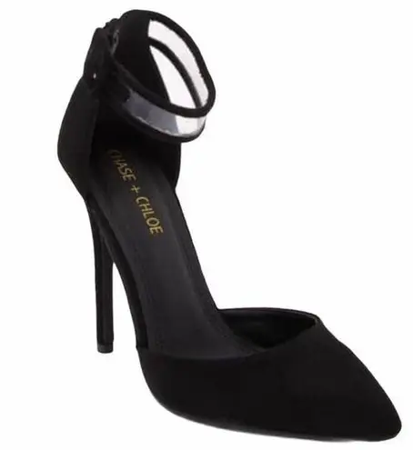 Chase and Chloe  Isla Pointed Toe Ankle Strap heels A15