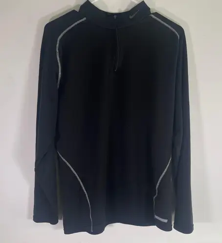 Nike Quarter Zip Black Long Sleeve Size XXL