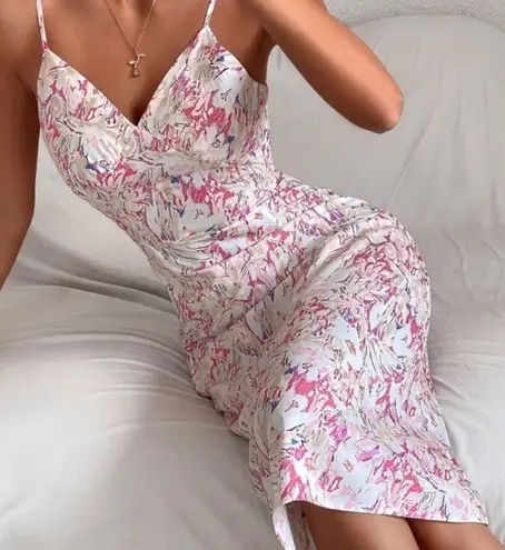 SheIn Floral Tie Back Cami Dress