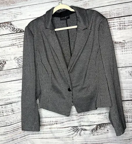 Lane Bryant  One Button Blazer Jacket Business Attire Black & Silver 26 NEW thumbnail 1