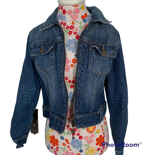 CAbi Simple Cropped Jean Jacket 