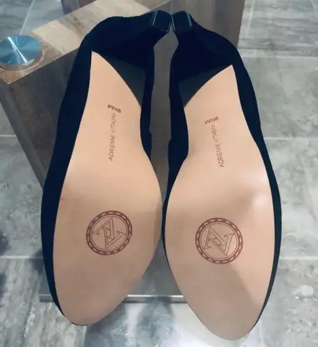 Adrienne Vittadini Ankle Boots Suede Leather Black Booties Size 11M New in Box