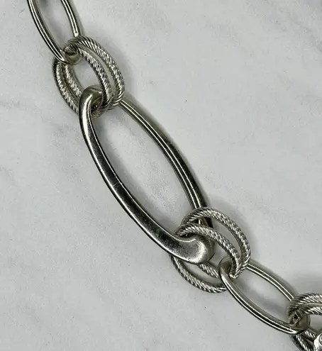 Rhinestone Studded Silver Chain Link Belt M/L ✨