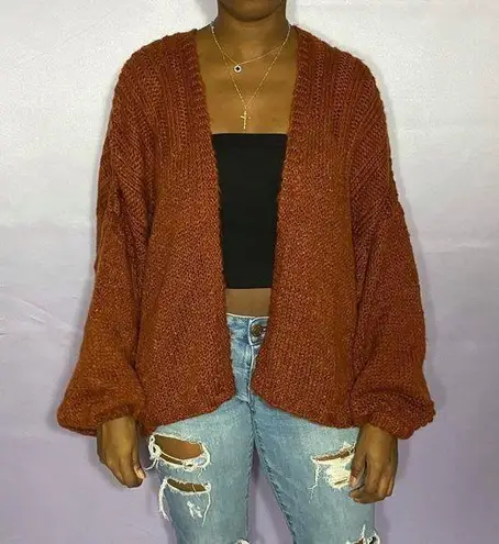 adorable vintage poofy peasant armed cardigan L Size L