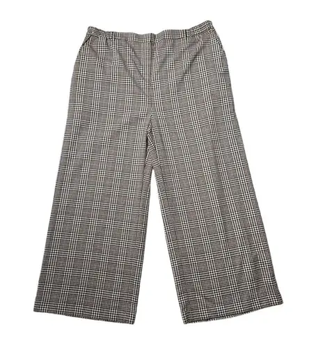 Treasure & Bond Drapey Plaid Pants in Tan-Ivory Bethany Plaid US 3X
