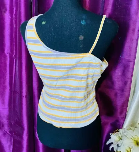 SheIn 💜 3/25  Curve Striped One Shoulder Top, Plus Size