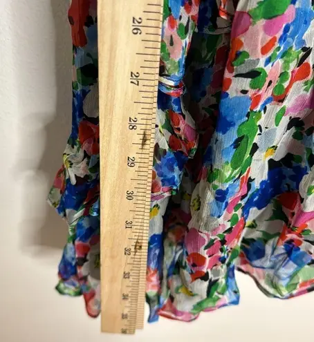 Shoshanna Venezia colorful floral cinch waist Mini Dress size 4 ladies festival