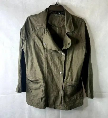 Nomadic Traders NTCO Linen Blend Utility Green Jacket Size Small