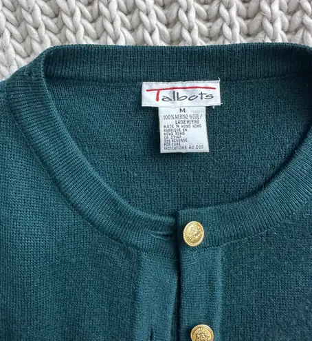 Talbots Vintage 100% merino wool cardigan 